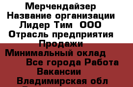 Мерчендайзер › Название организации ­ Лидер Тим, ООО › Отрасль предприятия ­ Продажи › Минимальный оклад ­ 16 000 - Все города Работа » Вакансии   . Владимирская обл.,Вязниковский р-н